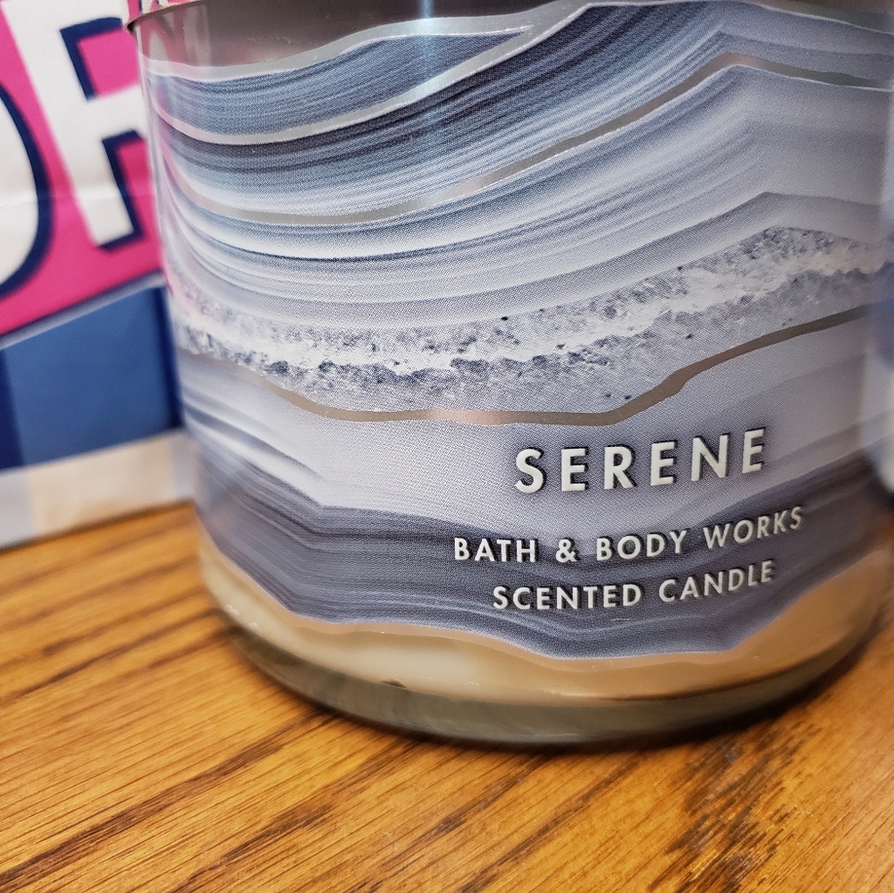 Bath & Body Works Serene 3-Wick Candle - Discontinued